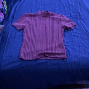 Tight fitting crop top turtle neck